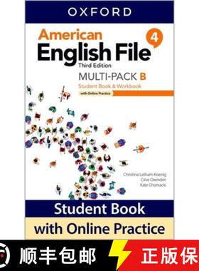 【3-4周达】American English File: Level 4: Student Book/Workbook Multi-Pack B with Online Practice [9780194906982]