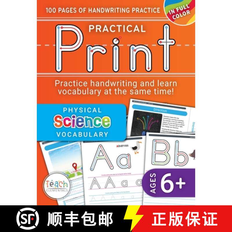【3-4周达】Practical Print: Physical Science, 100 pages of handwriting practice while learning essent... [9781964695341]