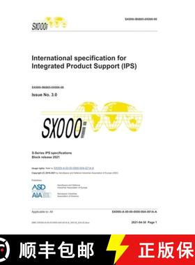 预订 SX000i, International specification for Integrated Product Support (IPS), Issue 3.0: S-Series 20... [9788419125194]
