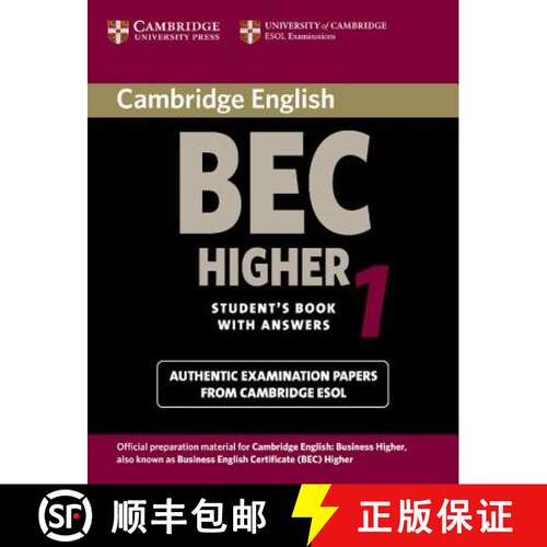 【3-4周达】Cambridge BEC Higher 1: Practice Tests from the University of Cambridge Local Examinations... [9780521752893]