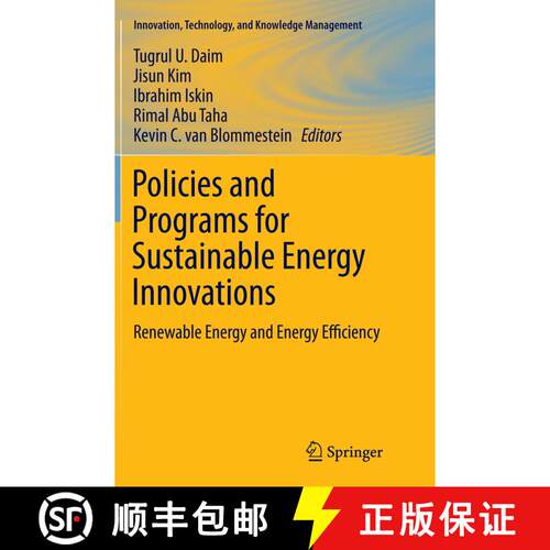 【3-4周达】Policies and Programs for Sustainable Energy Innovations: Renewable Energy and Energy Effi... [9783319345024]
