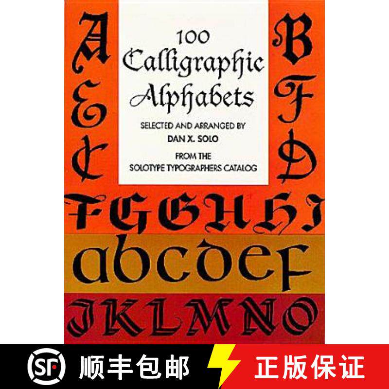 预订 100 Calligraphic Alphabets [9780486297989]