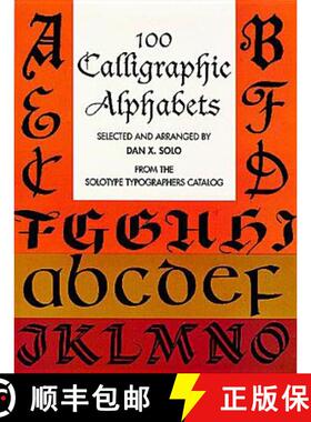 预订 100 Calligraphic Alphabets [9780486297989]