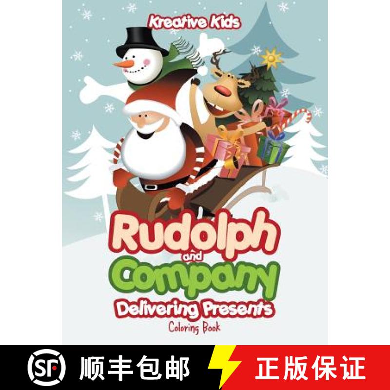 【2-3周达】Rudolph and Company Delivering Presents Coloring Book [9781683775515]