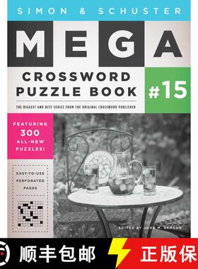 【3-4周达】Simon & Schuster Mega Crossword Puzzle Book #15: Volume 15 [9781501115868]