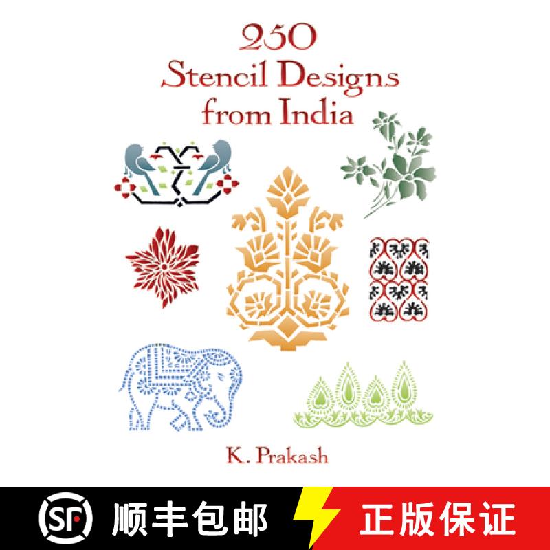 现货 250 Stencil Designs from India [9780486290263]