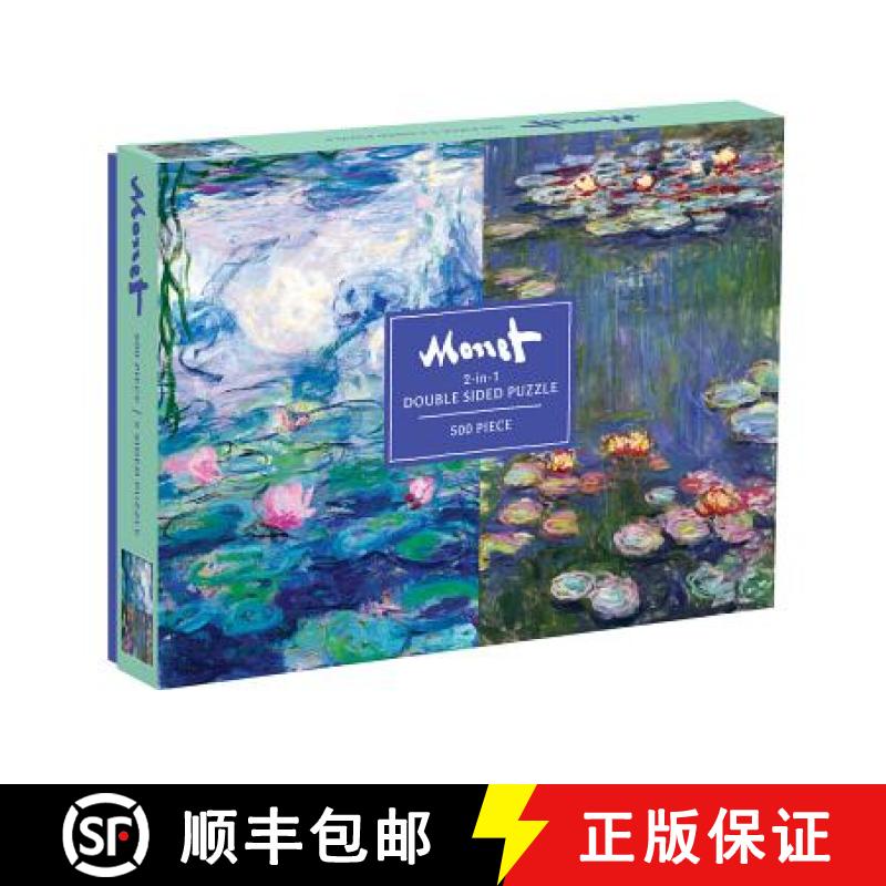 【2-3周达】莫奈睡莲双面拼图 Monet 500 Piece Double Sided Puzzle [9780735358133]