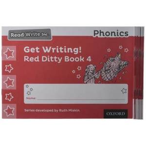 【4周达】Read Write Inc. Phonics: Get Writing! Red Ditty Book 4 Pack of 10[9780198414308]