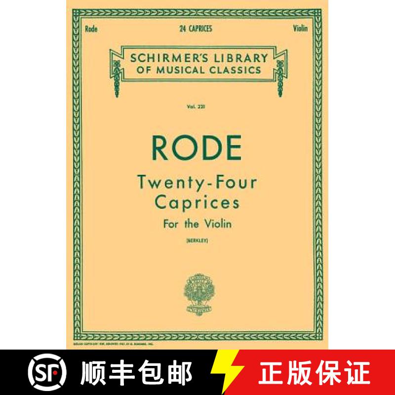 【3-4周达】24 Caprices: Schirmer Library of Classics Volume 231 Violin and Piano [9780793551330]