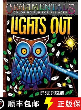 预订 OrnaMENTALs Lights Out: 40 Lighthearted Designs to Color with Dramatic Black Backgrounds [9781945691010]
