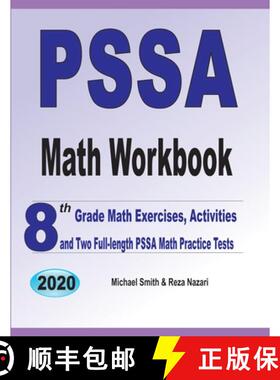 预订 PSSA Math Workbook: 8th Grade Math Exercises, Activities, and Two Full-Length PSSA Math Practice... [9781646126255]