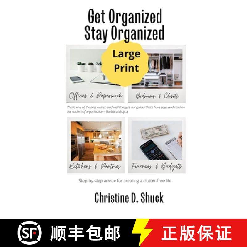 预订 Get Organized, Stay Organized: Large Print [9781955150156]
