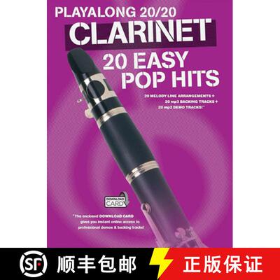 【3-4周达】Playalong 20/20 Clarinet: 20 Easy Pop Hits (Book/Audio Download) [9781783059881]