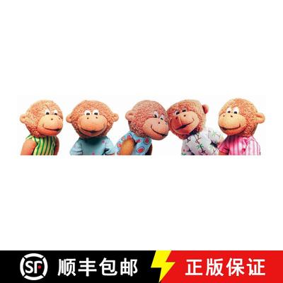 【3-4周达】Five Little Monkeys Finger Puppet Playset [9781579822460]