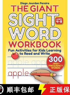 【3-4周达】Giant Sight Word Workbook: 300 High-Frequency Words!--Fun Activities for Kids Learning to ... [9781631586736]