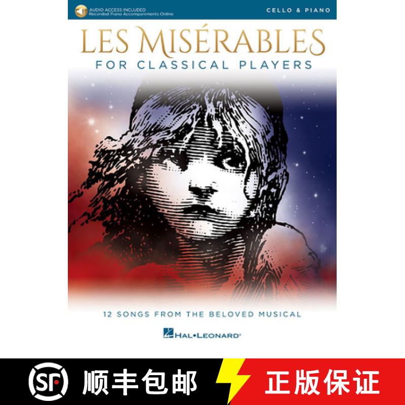 【3-4周达】Les Miserables for Classical Players: Cello and Piano with Online Accompaniments [9781540037558]