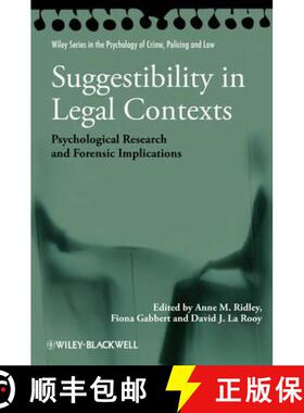 预订 Suggestibility In Legal Contexts - Psychological Research And Forensic Implications [Wiley心理学] [9780470663684]