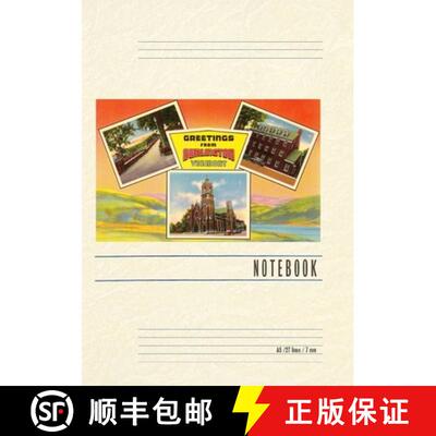 【3-4周达】Vintage Lined Notebook Greetings from Burlington [9798385453481]