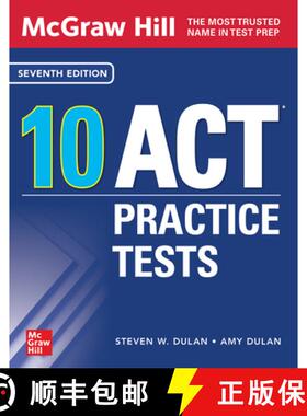 【3-4周达】McGraw-Hill Education: 10 ACT Practice Tests, Seventh Edition [9781264792092]