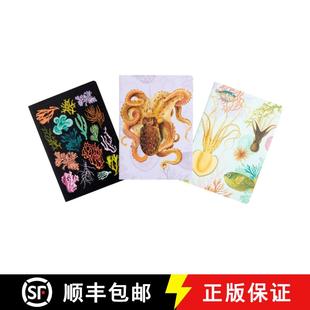 【3-4周达】Art of Nature: Under the Sea Sewn Notebook Collection (Set of 3): (Cute Stationery Gift, G... [9781647223847]