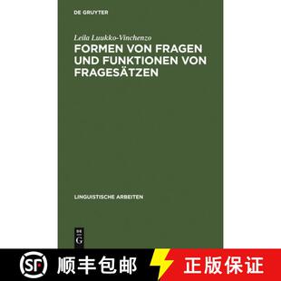 预订 Formen von Fragen und Funktionen von Fragesatzen: Eine Deutsch-Finnische Kontrastive Studie Unte... [9783484301955]