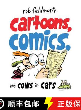 【3-4周达】Rob Feldman's Cartoons, Comics and Cows in Cars [9780980653526]