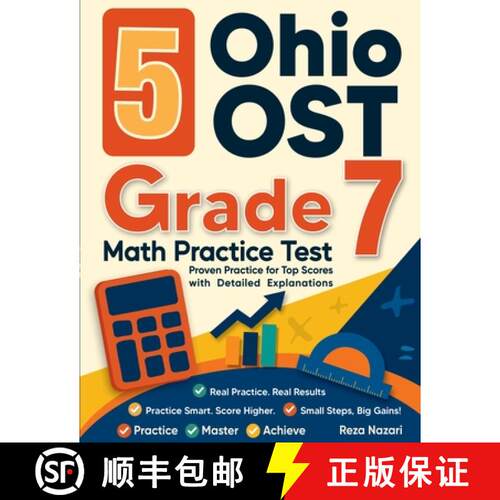 【3-4周达】5 Ohio OST Grade 7 Math Practice Tests: Proven Practice for Top Scores with Detailed Expla... [9798903501168]