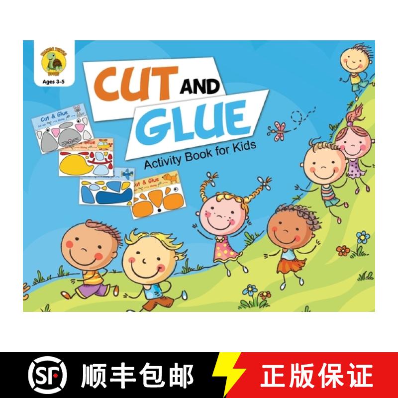 【3-4周达】Cut and Glue Activity Book for Kids: Cut Out Cute Full Color Images of Animals, Vehicles a... [9781773801209]