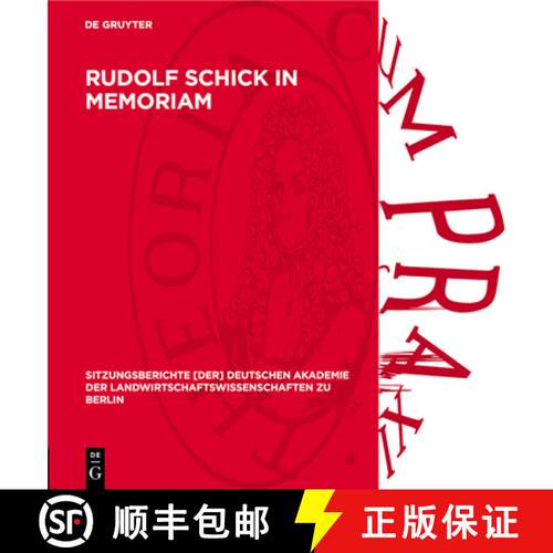【3-4周达】精装 Rudolf Schick in Memoriam [9783112724989]