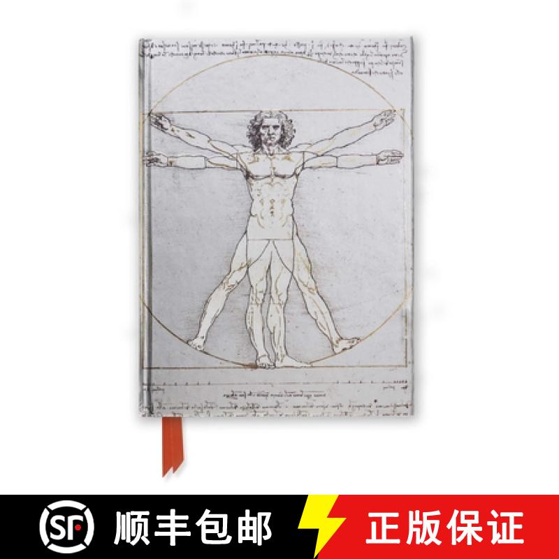【3-4周达】Da Vinci: Vitruvian Man (Foiled Journal) [9781783616671]