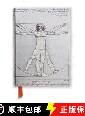 【3-4周达】Da Vinci: Vitruvian Man (Foiled Journal) [9781783616671]