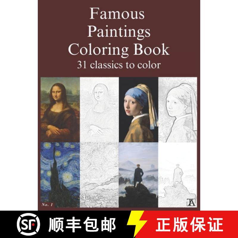 【3-4周达】Famous paintings coloring book: 31 classics to color. [9789915418322]