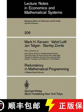 【3-4周达】Redundancy in Mathematical Programming : A State-of-the-Art Survey [9783540115526]