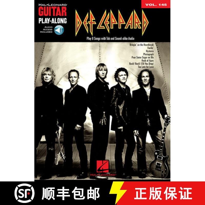 【3-4周达】Def Leppard Guitar Play-Along Volume 145 Book/Online Audio [9781458414885]