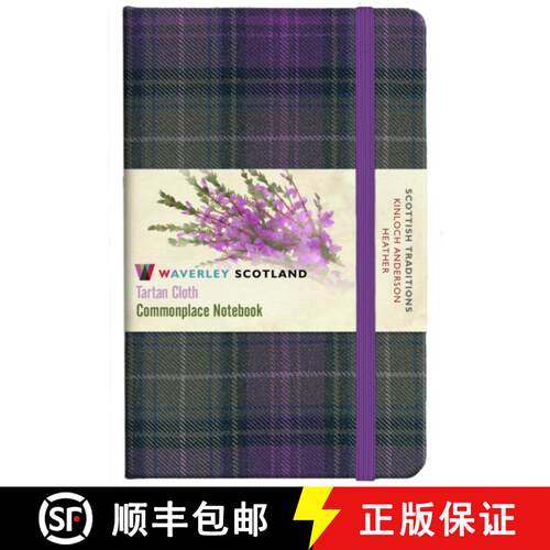 【3-4周达】精装 Waverley S.T. (M): Heather Pocket Genuine Tartan Cloth Commonplace Notebook [9781849344579]