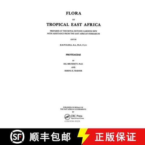 预订 精装 Flora of Tropical East Africa - Proteaceae (1993): Prepared at the Royal Botanic Gardens/Ke... [9789061913627]