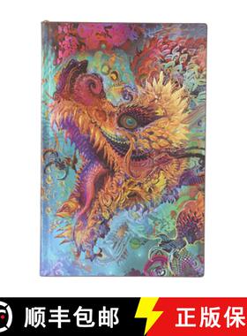 【3-4周达】Paperblanks Humming Dragon Android Jones Collection Flexi Dot-Grid Planners Maxi Dot Grid ... [9781439796467]