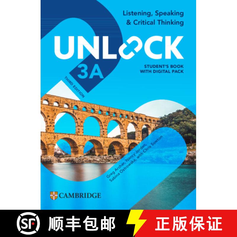 【3-4周达】Unlock Level 3A Listening, Speaking and Critical Thinking Student's Book with Digital Pack... [9781009805407]