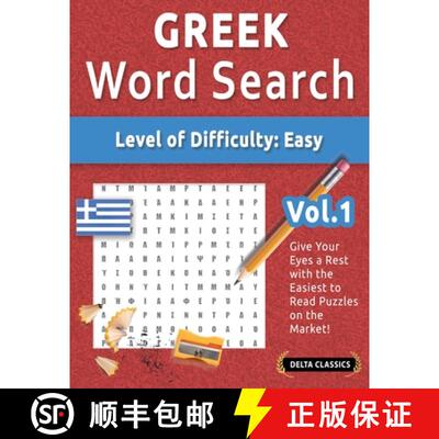 【3-4周达】Greek Word Search - Level of Difficulty: Easy - Vol.1 - Delta Classics - Give Your Eyes a ... [9798349006524]