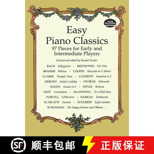 预订 Easy Piano Classics: 97 Pieces for Early and Intermediate Players [9780486404073]