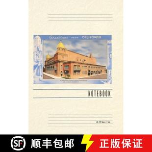 【3-4周达】Vintage Lined Notebook Greetings from California, Shrine Auditorium [9798385419050]