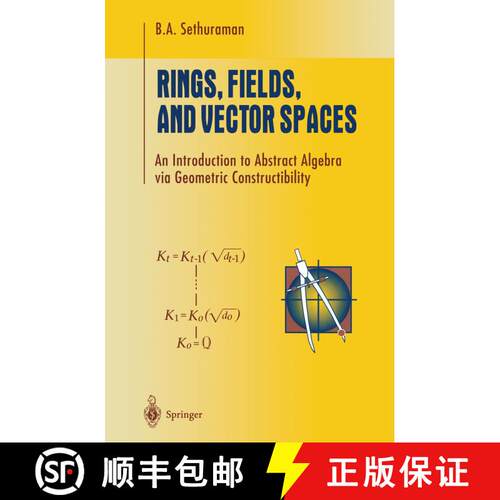 【3-4周达】精装 Rings, Fields, and Vector Spaces : An Introduction to Abstract Algebra via Geometric ... [9780387948485]