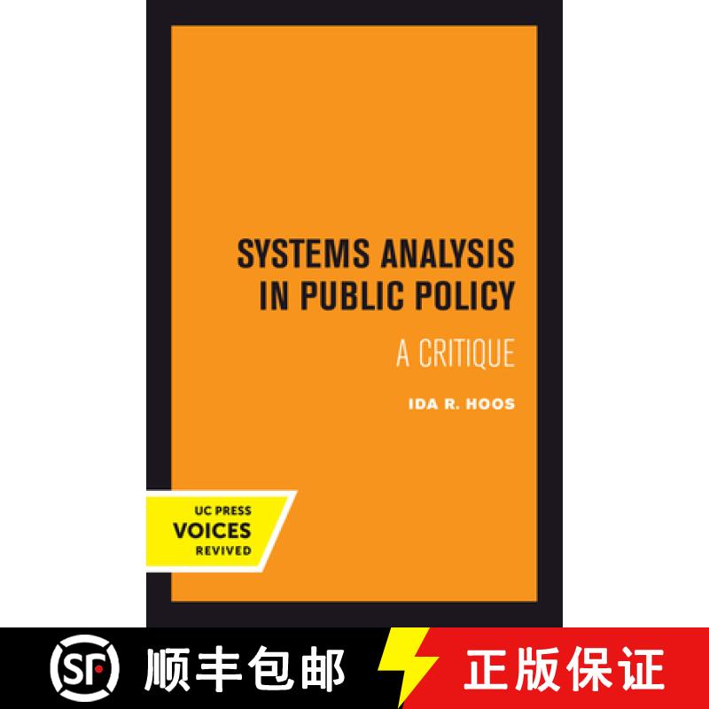 【3-4周达】Systems Analysis in Public Policy: A Critique, Revised Edition [9780520415348]