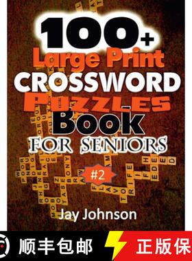 【3-4周达】100+ Large Print Crossword Puzzle Book for Seniors [9780359113798]