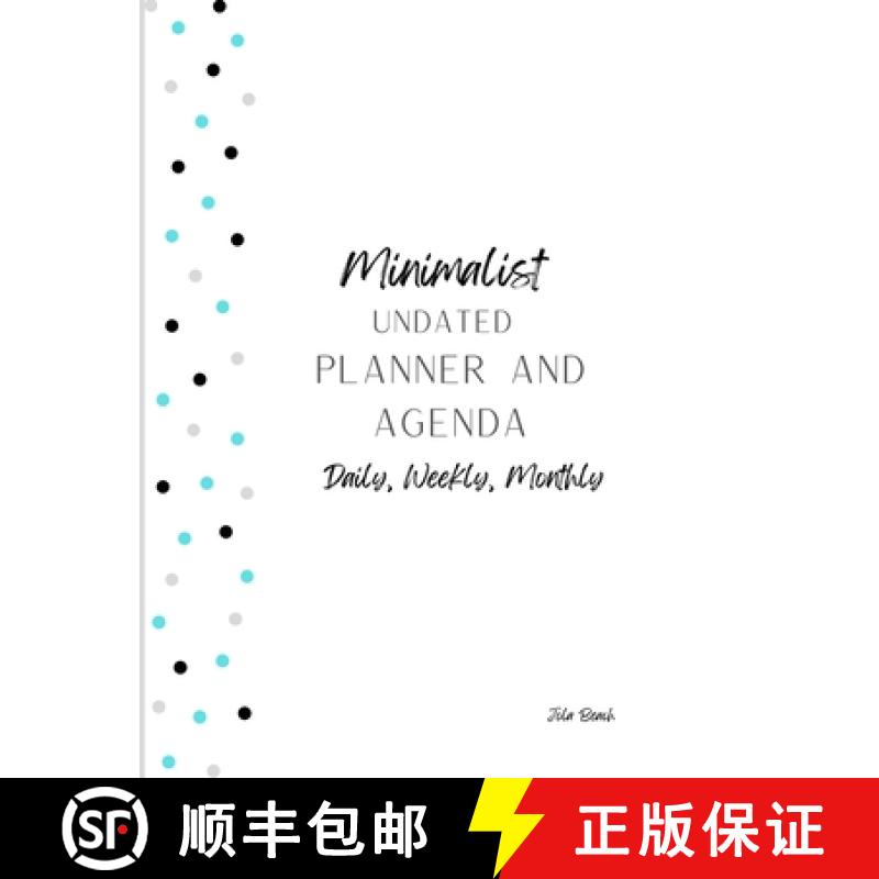 【2-3周达】Minimalist 12-Month Undated Planner and Agenda: Daily, Weekly, Monthly Agenda and To-Do lists [9781716136061]