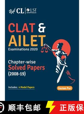 【3-4周达】CLAT & AILET Chapter Wise Solved Papers 2008-2019 [9789389310252]