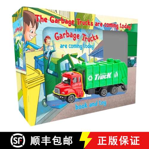 【3-4周达】精装 The Garbage Trucks are Coming Today! Gift Box : Book and truck with flashing lights a... [9781921580727]