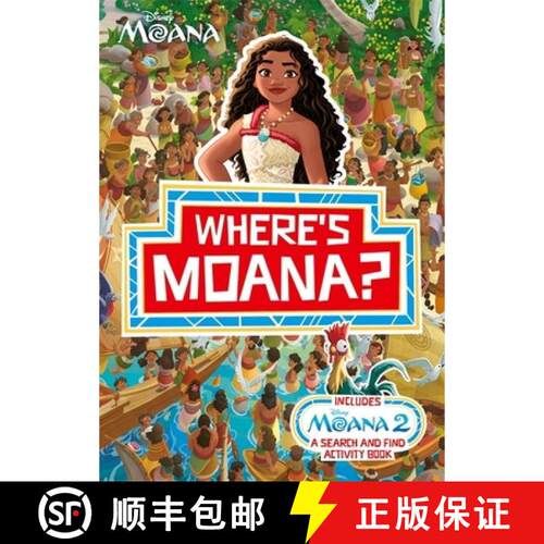 【3-4周达】Where's Moana?: A Disney Moana Search and Find Activity Book [9781835873786]