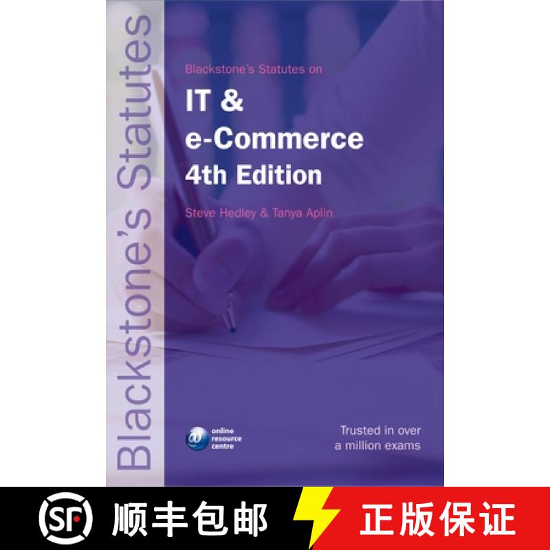 【3-4周达】Blackstone's Statutes on It and E-Commerce [9780199238217]