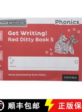 【3-4周达】Read Write Inc. Phonics: Get Writing! Red Ditty Book 5 Pack of 10 [9780198414315]
